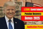 $3500 Government Pension Recovery Bonus 2025: Application Process and December Payout Dates